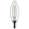Satco 3-Watt B11 LED - Clear - Candelabra Base - 2700K - 200 Lumens - 120 Volts, 2PK S21817 - alternate 1